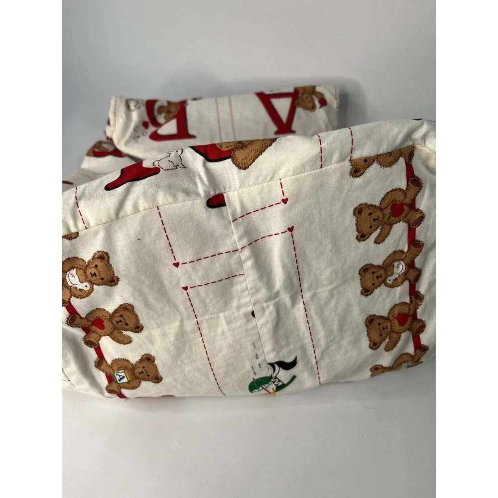Handmade Alphabet Teddy Bear Baby Nursery ABC Hanging Diaper Stacker
